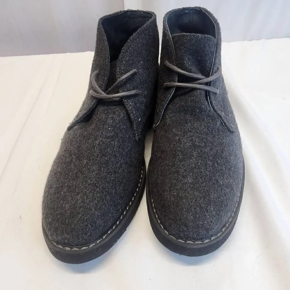Express Men's Grey Wool Chukka Boots Size 7
